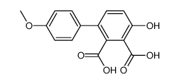 4-hydroxy-4'-methoxy-[1,1'-biphenyl]-2,3-dicarboxylic acid结构式
