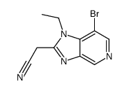 (7-溴-1-乙基-1H-咪唑并[4,5-c]吡啶-2-基)乙腈结构式