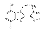 2-(4-氨基-1,2,5-噁二唑-3-基)-4-氯-1-乙基-1H-咪唑并[4,5-c]吡啶-7-醇结构式