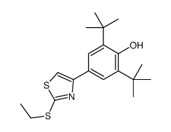 2,6-ditert-butyl-4-(2-ethylsulfanyl-1,3-thiazol-4-yl)phenol结构式