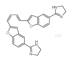 2-[2-[(1Z,3E)-4-[5-(4,5-dihydro-1H-imidazol-2-yl)-1-benzofuran-2-yl]buta-1,3-dienyl]-1-benzofuran-5-yl]-4,5-dihydro-1H-imidazole,hydrochloride结构式