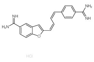 2-[(1Z,3Z)-4-(4-carbamimidoylphenyl)buta-1,3-dienyl]-1-benzofuran-5-carboximidamide,hydrochloride结构式