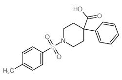 4-苯基-1-对甲苯磺酰基哌啶-4-羧酸结构式