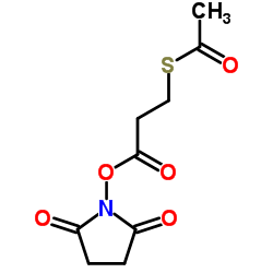 N-琥珀酰亚胺-3-乙酰硫代丙酸酯结构式