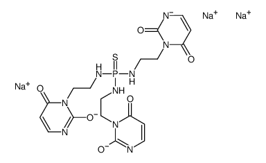 trisodium bis[2-(2,6-dioxo-3H-pyrimidin-1-yl)ethylazanidyl]phosphinoth ioyl-[2-(2,6-dioxo-3H-pyrimidin-1-yl)ethyl]azanide结构式