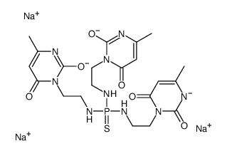 trisodium bis[2-(4-methyl-2,6-dioxo-3H-pyrimidin-1-yl)ethylazanidyl]ph osphinothioyl-[2-(4-methyl-2,6-dioxo-3H-pyrimidin-1-yl)ethyl]azanide结构式