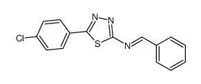 N-[5-(4-chlorophenyl)-1,3,4-thiadiazol-2-yl]-1-phenylmethanimine结构式