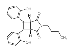 3-butyl-6,7-bis(2-hydroxyphenyl)-3-azabicyclo[3.2.0]heptane-2,4-dione结构式