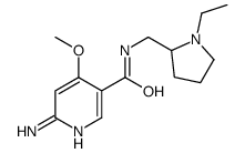 6-amino-N-[(1-ethylpyrrolidin-2-yl)methyl]-4-methoxy-pyridine-3-carbox amide结构式