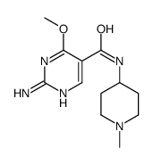 2-Amino-4-methoxy-N-(1-methyl-4-piperidinyl)-5-pyrimidinecarboxamide结构式