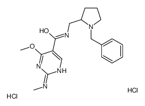 5-Pyrimidinecarboxamide, N-((1-benzyl-2-pyrrolidinyl)methyl)-4-methoxy-2-(methylamino)-, dihydrochloride结构式