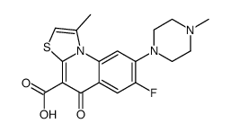 7-fluoro-1-methyl-8-(4-methylpiperazin-1-yl)-5-oxo-[1,3]thiazolo[3,2-a]quinoline-4-carboxylic acid结构式
