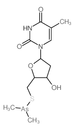 Thymidine, 5'-thio-,5'-(dimethylarsinite) (9CI)结构式