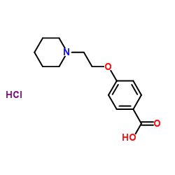 4-[2-哌啶-1-乙氧基]苯甲酸盐酸盐结构式