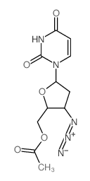 Uridine,3'-azido-2',3'-dideoxy-, 5'-acetate (9CI)结构式