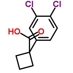 1-(3,4-Dichlorophenyl)cyclobutanecarboxylic acid结构式