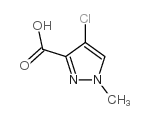 1-(N-甲基)-4-氯-3-吡唑甲酸结构式