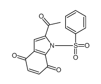 2-acetyl-1-(benzenesulfonyl)indole-4,7-dione结构式