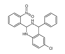 6-chloro-2-(2-nitrophenyl)-4-phenyl-1,2,3,4-tetrahydroquinazoline结构式