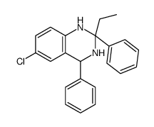6-chloro-2-ethyl-2,4-diphenyl-3,4-dihydro-1H-quinazoline结构式