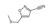 3-Isoxazolecarbonitrile,5-[(methylthio)methyl]-(9CI)结构式
