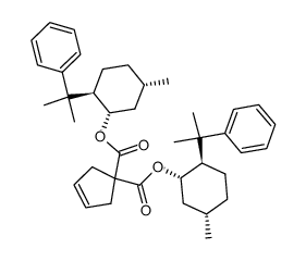 bis((1S,2R,5S)-5-methyl-2-(2-phenylpropan-2-yl)cyclohexyl) cyclopent-3-ene-1,1-dicarboxylate结构式