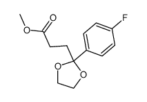 3-[2-(4-fluorophenyl)-[1,3]dioxolan-2-yl]propionic acid methyl ester结构式