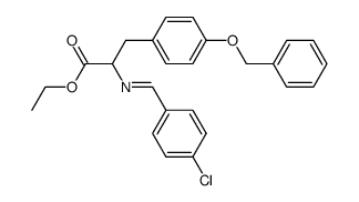 ethyl 3-(4-(benzyloxy)phenyl)-2-((4-chlorobenzylidene)amino)propanoate结构式