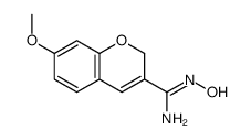 N'-hydroxy-7-methoxy-2H-chromene-3-carboximidamide结构式