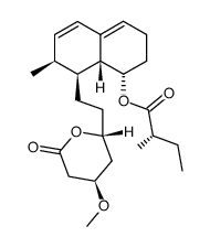 (1S,7S,8S,8aR)-1,2,3,7,8,8a-hexahydro-7-methyl-8-[2-((2R,4R)-tetrahydro-4-methoxy-6-oxo-2H-pyran-2-yl)-ethyl]-1-naphthyl (2S)-2-methylbutyrate结构式