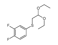 4-(2,2-diethoxyethylsulfanyl)-1,2-difluorobenzene结构式