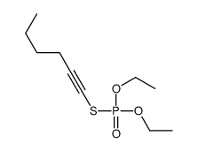 1-diethoxyphosphorylsulfanylhex-1-yne结构式
