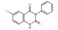 6-氯-3-苯基-2-硫代-2,3-二氢-4(1H)-喹唑啉酮结构式