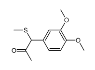 &alpha;-(3,4-dimethoxyphenyl)-&alpha;-(methylthio)acetone结构式