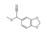 2-(benzo[d][1,3]dioxol-5-yl)-2-(methylthio)acetonitrile结构式