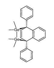 1,4-diphenyl-2,3-benzo-7,7,8,8-tetramethyl-7,8-digermabicyclo[2,2,2]octadiene结构式