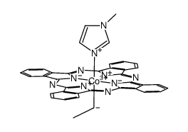 CH3CH2Co(III)(phthalocyanine(2-))(N-methylimidazole)结构式