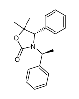 (4S,αS)-3-α-methylbenzyl-5,5-dimethyl-4-phenyloxazolidin-2-one结构式