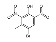 4-bromo-3-methyl-2,6-dinitro-phenol结构式