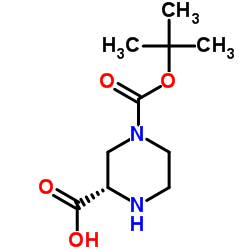 (S)-4-N-Boc-哌嗪-2-甲酸结构式