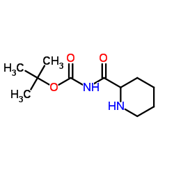 N-叔丁氧羰基-D-2-哌啶甲酰胺结构式