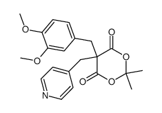 5-(3,4-dimethoxybenzyl)-2,2-dimethyl-5-(4-pyridylmethyl)-1,3-dioxane-4,6-dione结构式