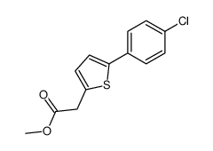 methyl 2-[5-(4-chlorophenyl)thiophen-2-yl]acetate结构式