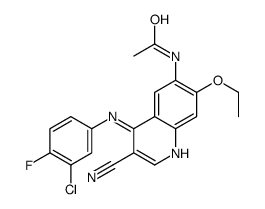 N-(4-((3-Chloro-4-fluorophenyl)amino)-3-cyano-7-ethoxyquinolin-6-yl)acetamide结构式