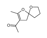 1-(2-methyl-1,6-dioxaspiro[4.4]non-2-en-3-yl)ethanone结构式