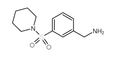 3-(哌啶-1-磺酰基)苄胺结构式