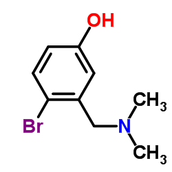 4-溴-3-二甲基氨基甲基苯酚结构式