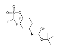 [4-[(2-methylpropan-2-yl)oxycarbonylamino]cyclohexen-1-yl] trifluoromethanesulfonate结构式