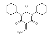 2,4,6(1H,3H,5H)-Pyrimidinetrione,5-(aminomethylene)-1,3-dicyclohexyl-结构式