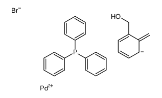 溴[(2-(羟基-κO)甲基)苯基甲基-κC](三苯基膦)钯(II)结构式